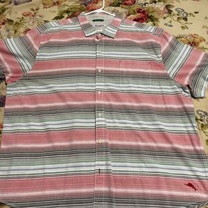 Mens Tommy Bahama  shirt striped button front collared XXXL 3XL RN#86549